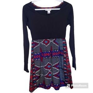 NEW Element Long Sleeve Dress Geometric print